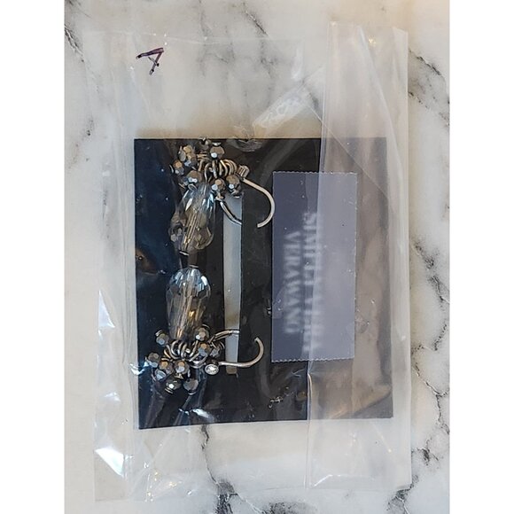 Simply Vera Vera Wang Silver-Tone Crystal Drop Earrings With Clustered Beads - Picture 2 of 5